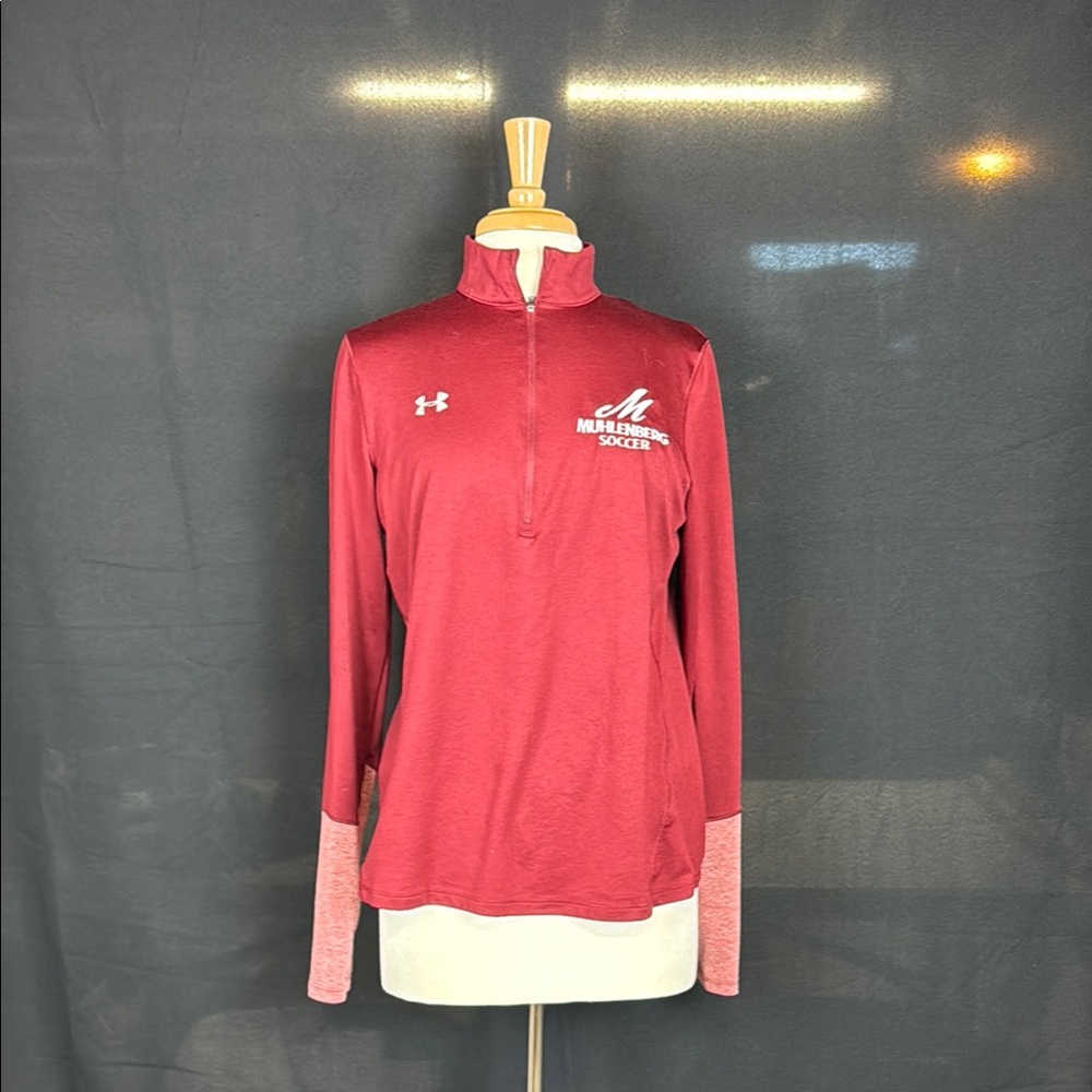 Under Armour Women's Maroon Quarter-Zip Sweatshirt a Mulhenberg Soccer